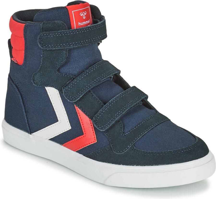 Hummel Stadil High Jr. sneakers donkerblauw rood