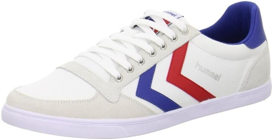 Hummel Slimmer Stadil Low Unisex Sneaker Schoenen 063512 9228 Wit Blauw Rood - Foto 7