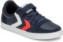 Hummel Kindertrainers slimmer stadil leather low Blauw - Thumbnail 2