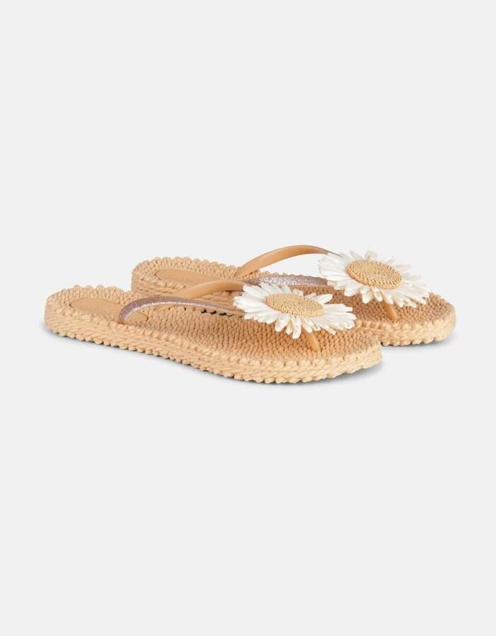 Ilse Jacobsen Cheerful teenslippers met 3d applicatie beige - Foto 10