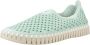 Ilse Jacobsen Instappers Dames Instapschoenen Damesschoenen Canvas Tulip 3275 Groen - Thumbnail 5