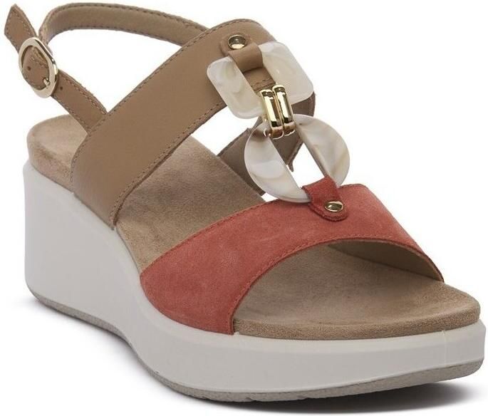 IMAC Sandalen met sleehak Caterina Arancione