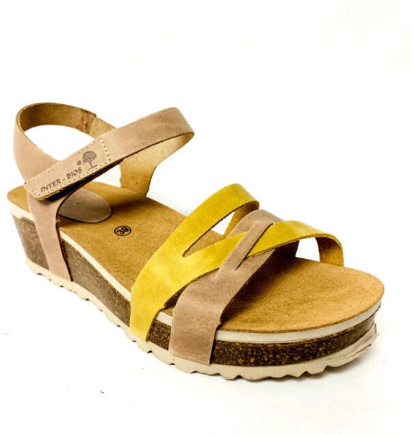 Interbios Sandalen met sleehak 5803