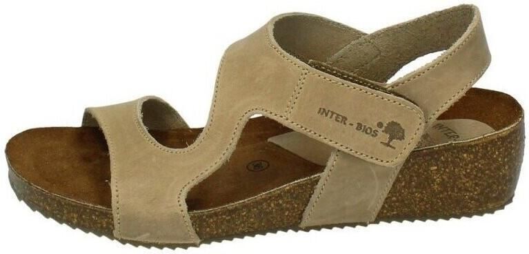Interbios Sandalen met sleehak