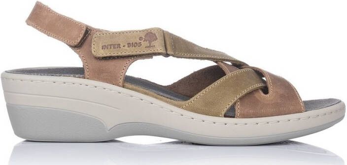 Interbios Sandalen met sleehak 3017