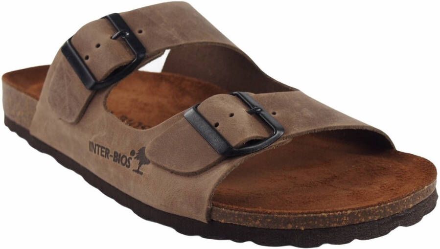 Interbios Sportschoenen Herensandalen INTER BIOS 9560 taupe