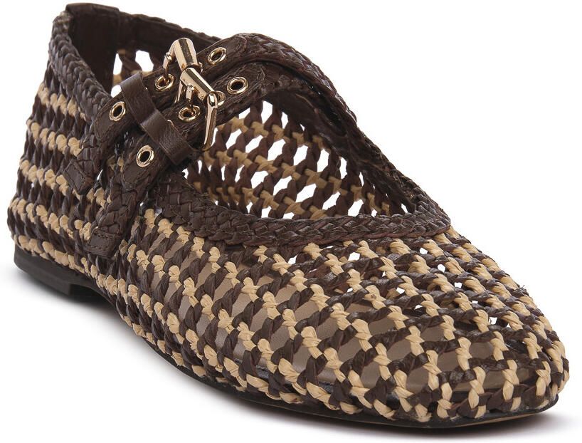 Inuovo Ballerina's DARK BROWN GOAT