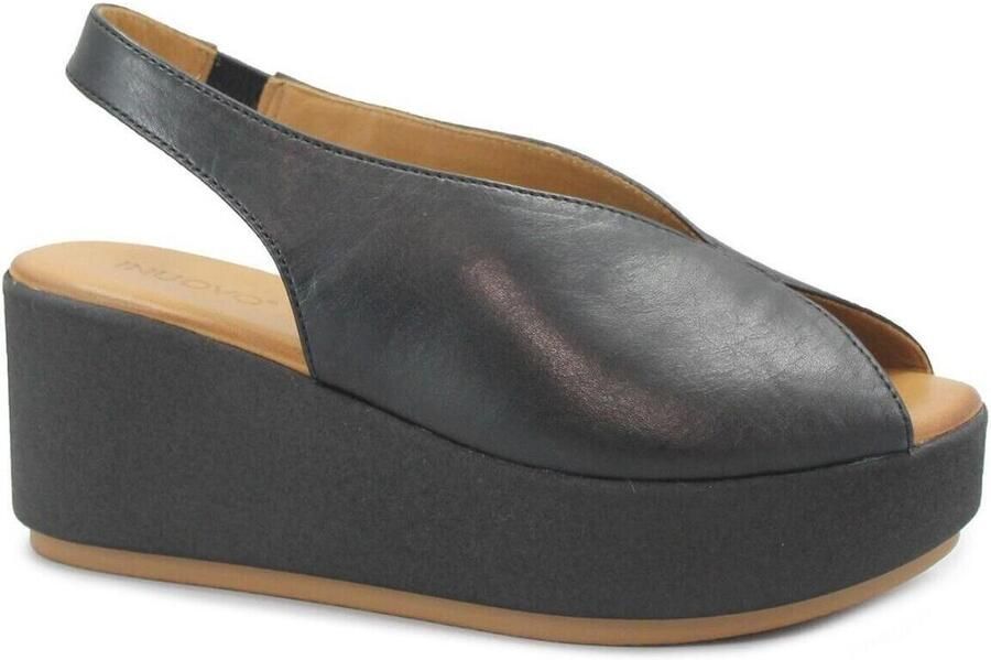 Inuovo Sandalen met sleehak INU-E26-123133-BL