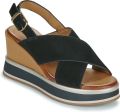 Inuovo Sandalen met sleehak B37010-BLACK - Zwart