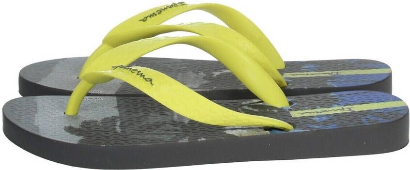 Ipanema Classic Kids slipper voor en dark grey yellow