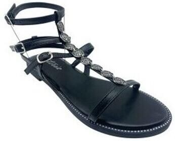 Isteria Platte sandalen Sandalia señora 1179 negro