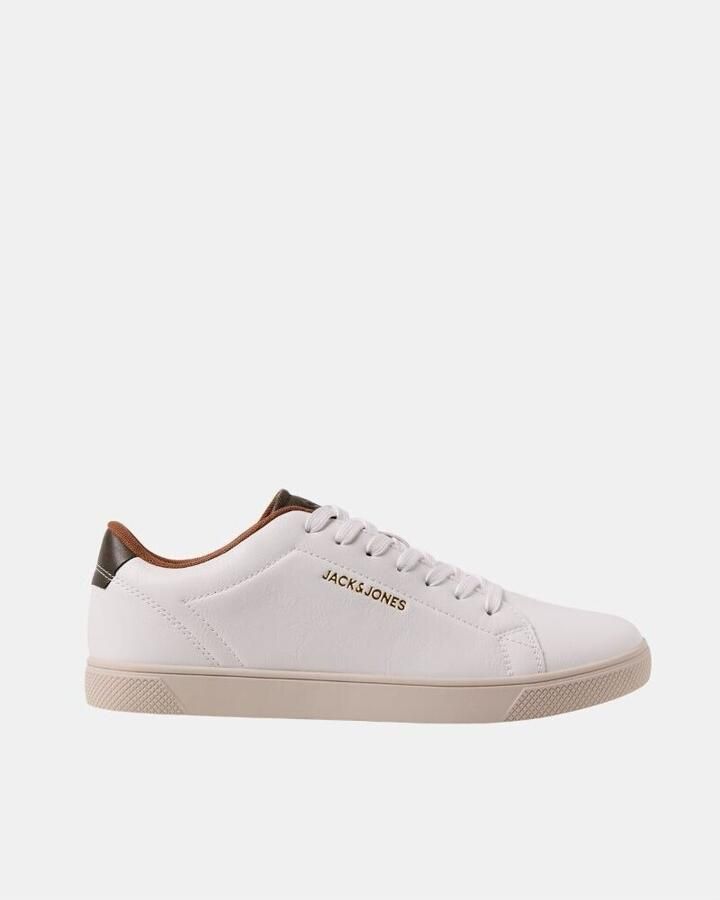 JACK & JONES Jfwbosley Pu Noos imitatieleren sneakers met logo - Foto 4