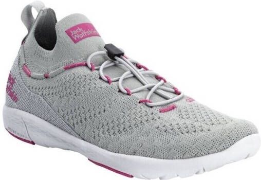 Jack Wolfskin Spirit Knit Low Women Herstellende schoenen Dames Silver Grey