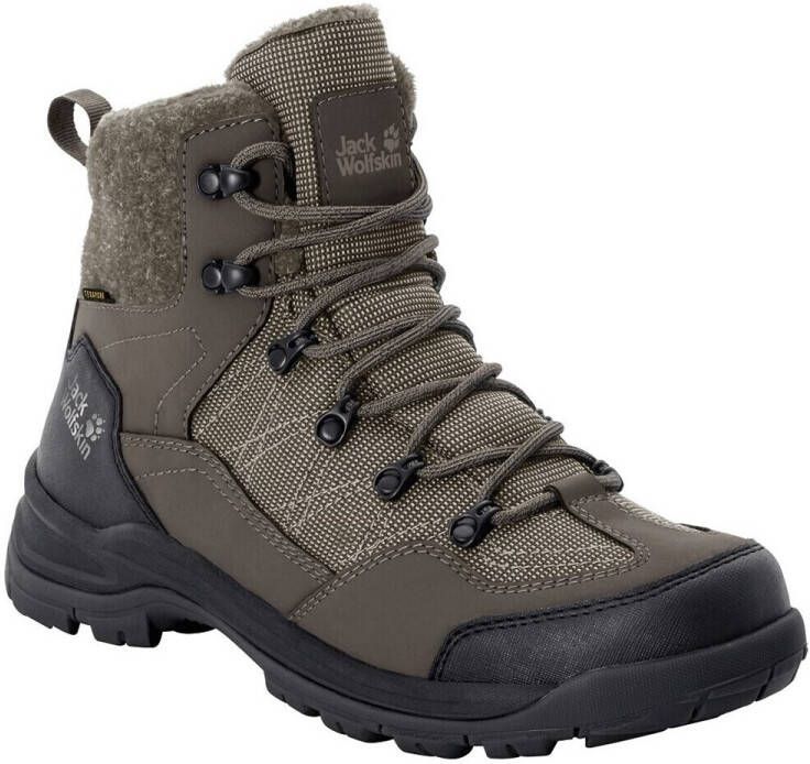 Jack Wolfskin Cold Bay Texapore Mid Men Waterdichte winterschoenen heren 44.5 groen dark moss black