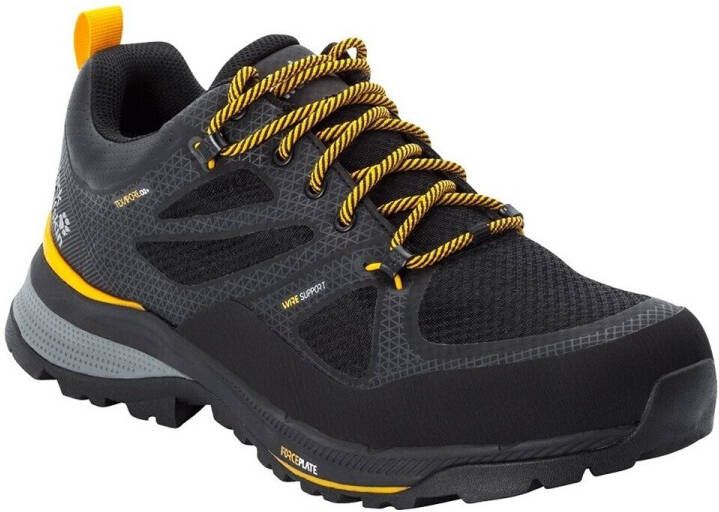 Jack Wolfskin Force Striker Texapore Low Men Waterdichte wandelschoenen Heren 44.5 zwart black burly yellow XT