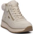 Jana Dames Veterboot 26268-411 Lichtbeige Wijdte H - Lichtbeige