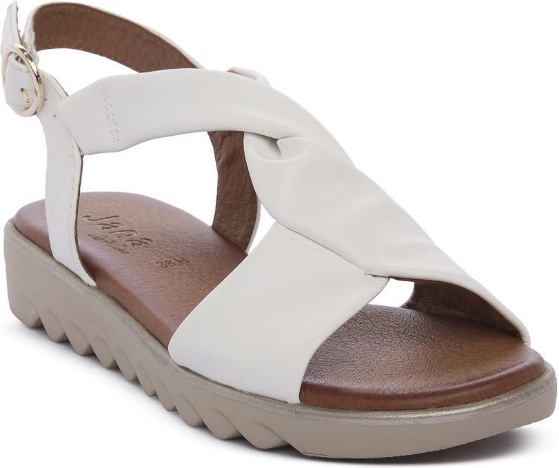 Jana Sandalen met sleehak BIANCO