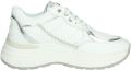 Janet & Janet Chunky Witte Leren Sneakers met Metalen Details - Multicolor