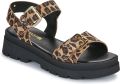 JB Martin Platte sandalen DELIA - Bruin