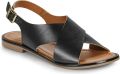 JB Martin Platte sandalen DUTA - Zwart