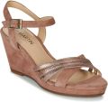 JB Martin Sandalen met sleehak QUOLIDAYS - Bruin