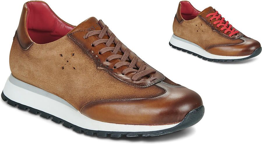 Jeffery-West Lage Sneakers MORGAN TOLEDO CASTANO TAN CAMEL SUEDE