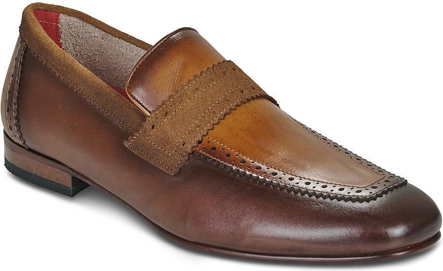 Jeffery-West Mocassins MARTINI MID BROWN CASTANO TAN TOLEDO CAMEL VELOUR