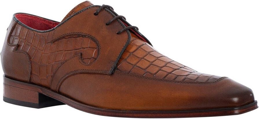 Jeffery-West Nette schoenen Derbyschoenen van krokodillenleer