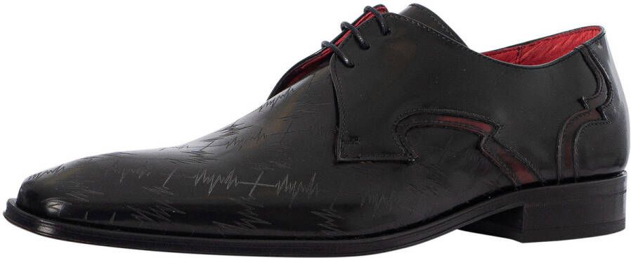 Jeffery-West Nette schoenen Spike Derby gepolijste leren schoenen