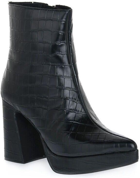 Jeffrey Campbell Low Boots DORMANT BLACK CROCO