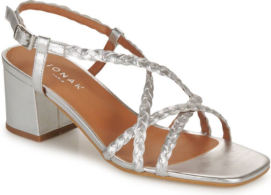 Jonak Sandalen 88-TBC-CUIR-METALLISE-ARGENT