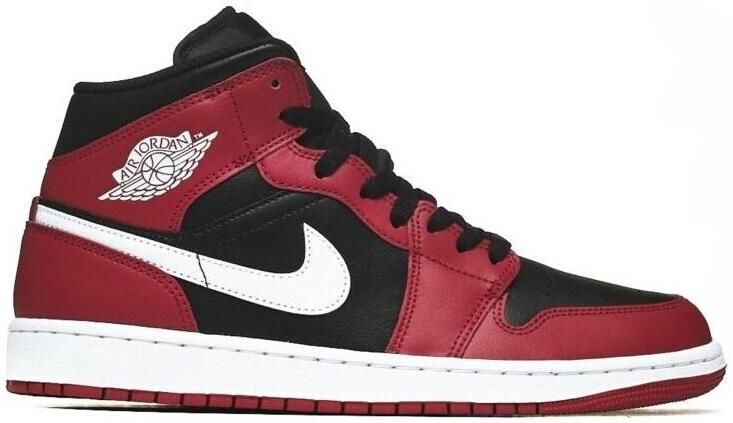 Nike Air Jordan 1 Mid Heren Sneakers “ Rood Zwart Wit Doos zonder deksel - Foto 2