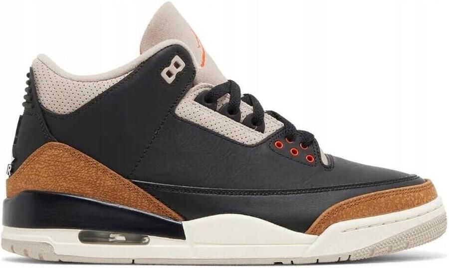 Jordan Air 3 Retro Black Rush Orange Fossil Stone Sail Schoenmaat 40 1 2 Sneakers CT8532 008 - Foto 3
