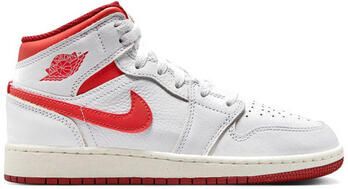 Nike Air Jordan 1 Mid SE Kinder Sneakers Wit Rood - Foto 2