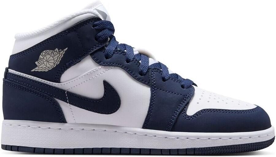 Nike Air Jordan 1 Mid GS Obsidian White Grey Fog