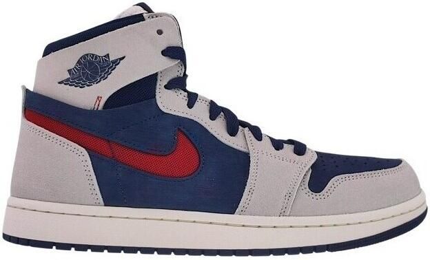 Jordan Air 1 High Zoom CMFT 2 Midnight Navy Neutral Grey Summit White Varsity Red- Heren Midnight Navy Neutral Grey Summit White Varsity Red