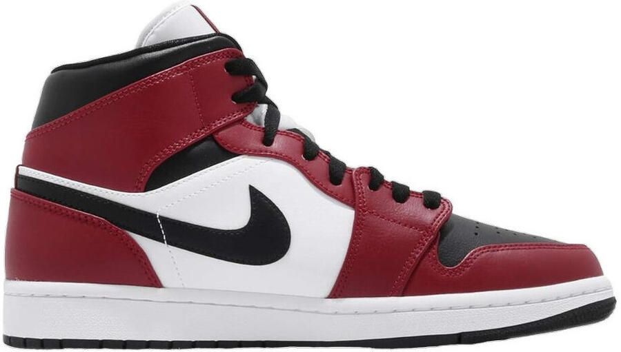 Jordan dior Nike Air jordan 1 Mid Black Black-Gym Red Chicago black toe 554724 - Foto 3