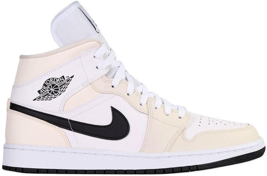 Nike Hoge Sneakers Baskets Air Jordan 1 Mid Coconut Milk cuir