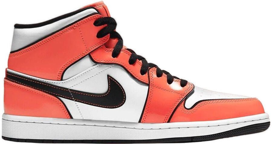 Nike Hoge Sneakers Baskets Air Jordan 1 Mid Turf Orange cuir blanc - Foto 2