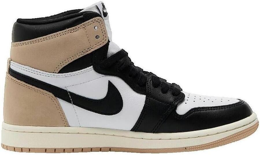 Nike Jordan 1 Retro High OG Wit Zwart Beige 'Latte' Sneakers Unisex - Foto 2