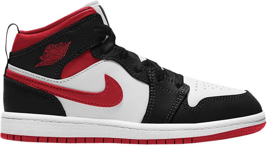 Nike Hoge Sneakers Jordan 1 Mid Gym Red Black White (PS)