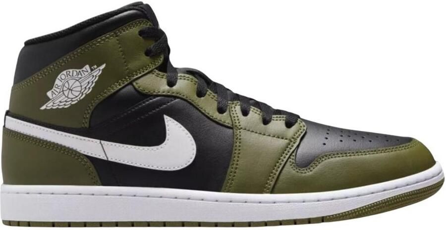 Jordan Herenschoenen Air 1 Mid Black Medium Olive Sail White- Heren Black Medium Olive Sail White - Foto 2
