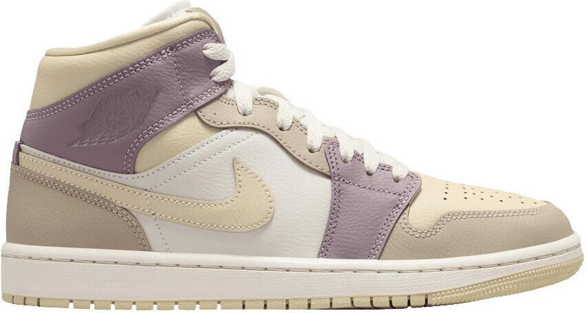 Nike Hoge Sneakers Jordan 1 Mid Light Orewood Brown Taupe Grey (Women's)