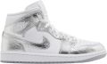Nike Hoge Sneakers Jordan 1 Mid SE Metallic Silver ( 's) - Zilver