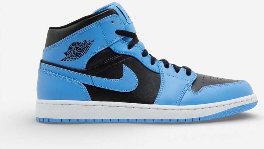 Nike Hoge Sneakers Jordan 1 Mid University Blue Black - Foto 3