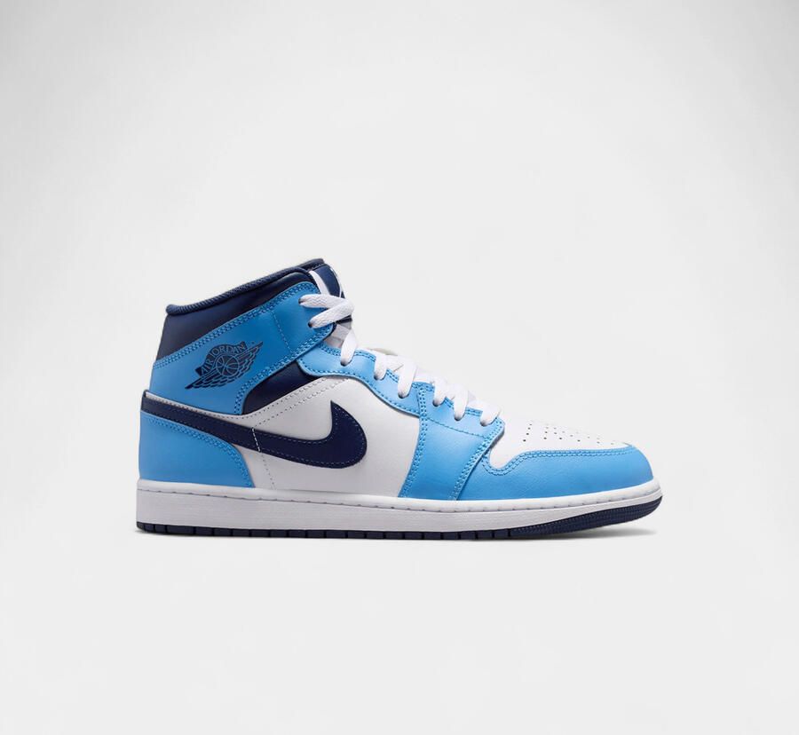 Nike Hoge Sneakers Jordan 1 Mid University Blue Midnight Navy