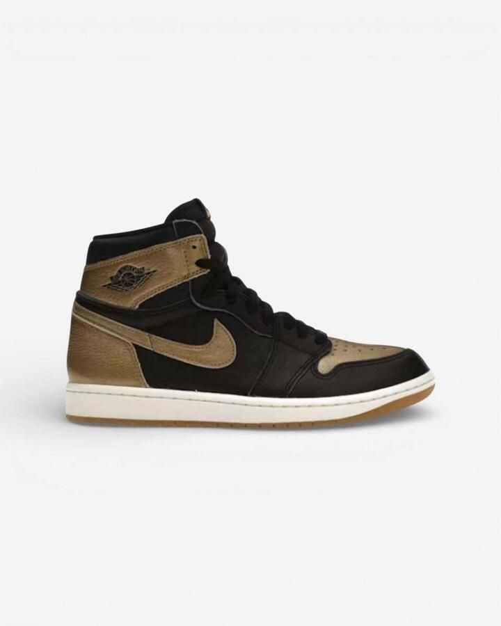 Nike Hoge Sneakers Jordan 1 Retro High OG Black Metallic Gold