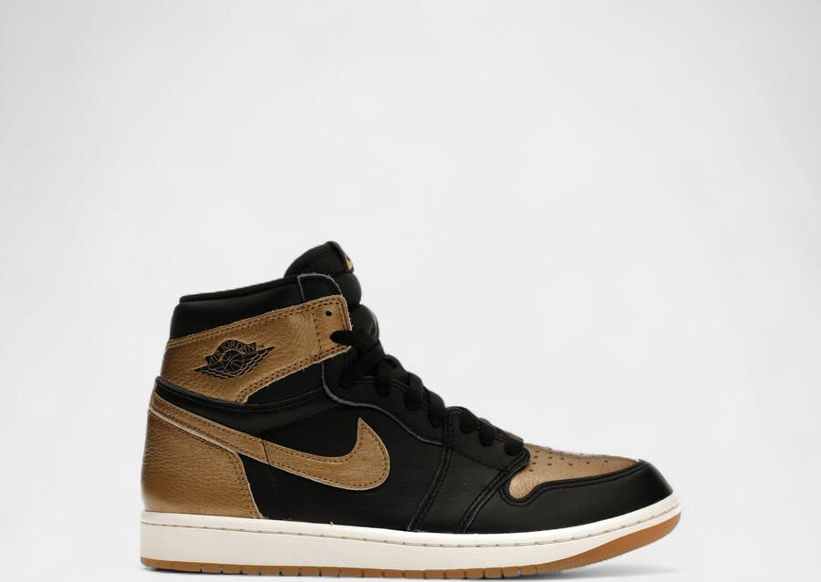 Nike Hoge Sneakers Jordan 1 Retro High OG Black Metallic Gold
