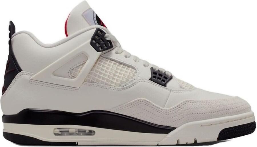 Nike Air Jordan 4 Retro OG Sneaker Wit Zwart Heren Doos Zonder Deksel - Foto 3