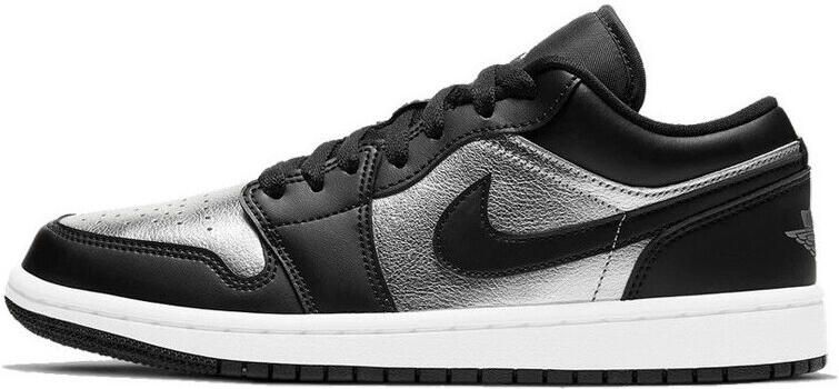 Nike Lage Sneakers Air Jordan 1 Low SE Black Metallic Silver - Foto 2